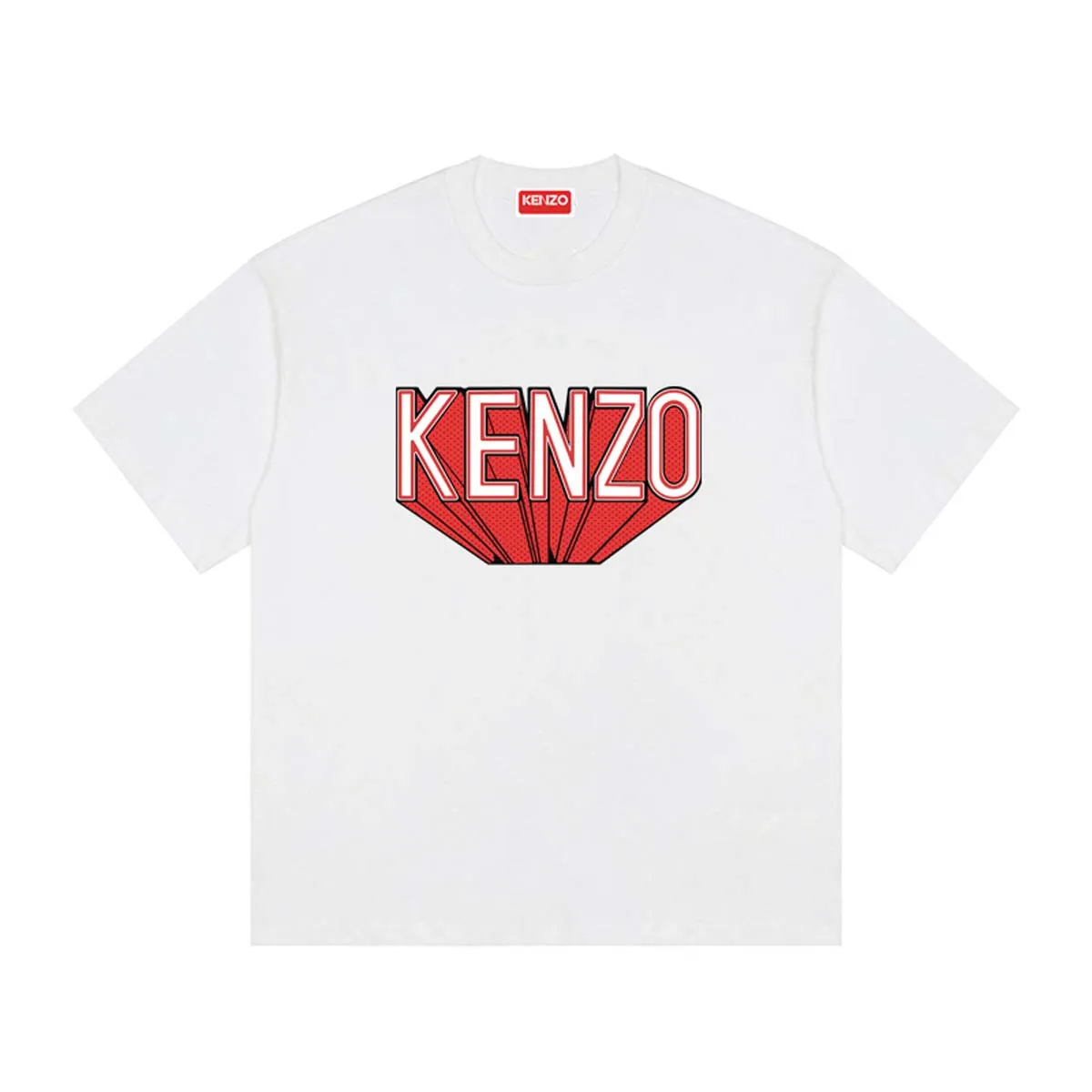 KENZO/Takada Kenzo men's Classic round neck cotton short-sleeved simple casual T-shirt for men Color: Black Apricot White Size: M L XL XXL Three standards included Style number: K 83